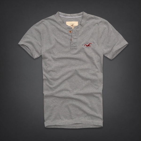 Hollister Hombres Ponte de pie de cuello Corto Remera HCO3935